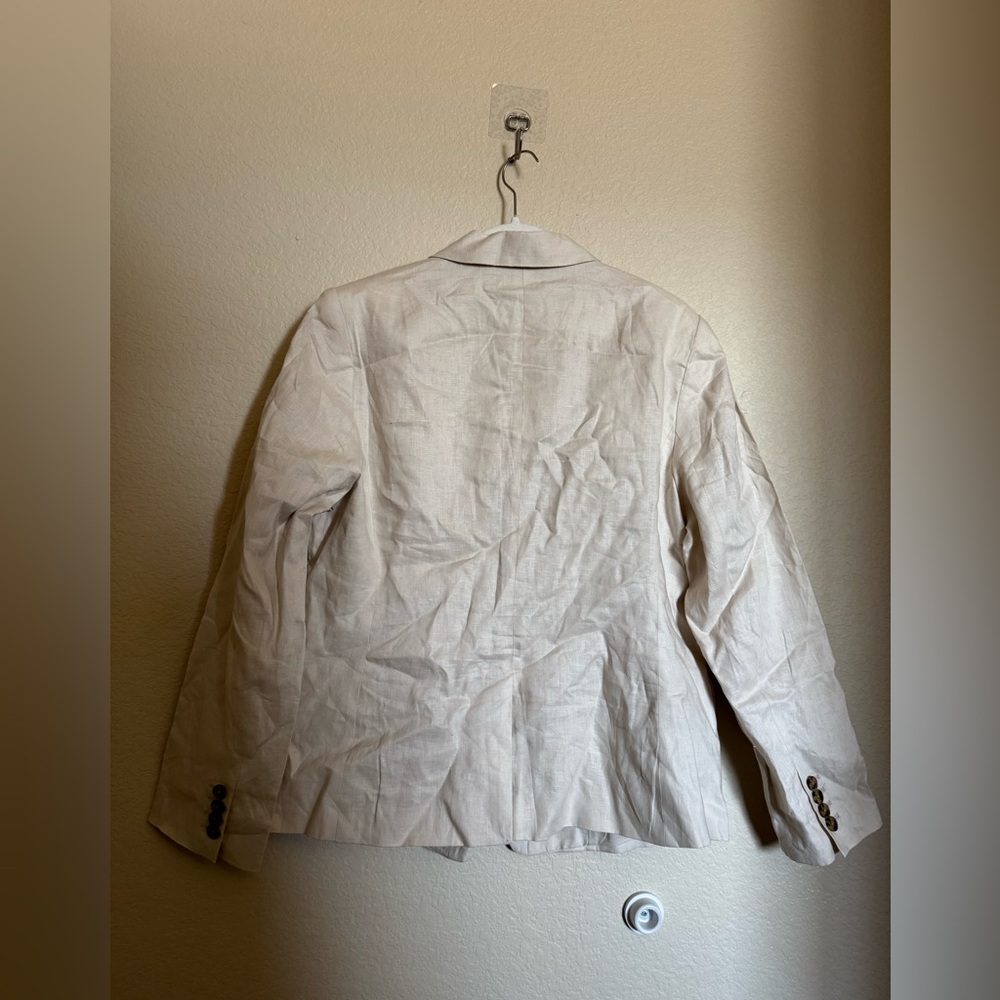 Quince European Linen Blazer Size Large in Tan - Picture 7 of 9